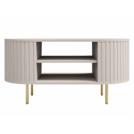 Stolk kawowy 100 cm beżowy zaokrąglone boki frez 200 OLIVO